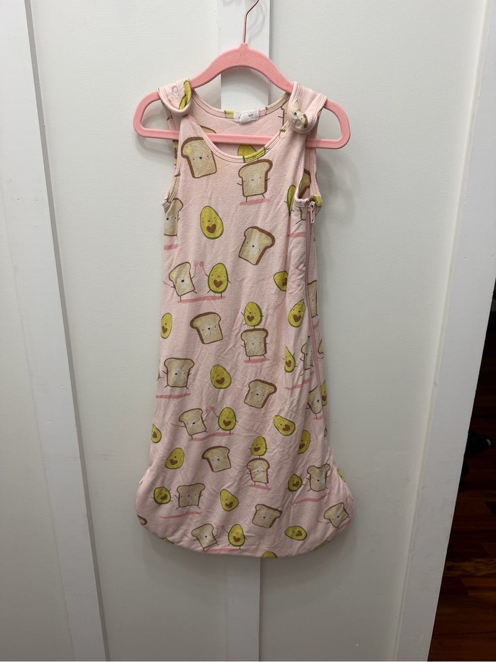 Angel Dear Pink Avocado & Toast Print Bamboo Sleep Sack